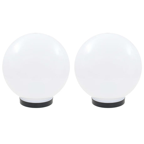 LED Bowl Lamps 2 pcs Spherical 25 cm PMMA