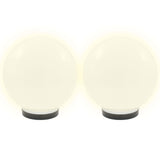 LED Bowl Lamps 2 pcs Spherical 25 cm PMMA