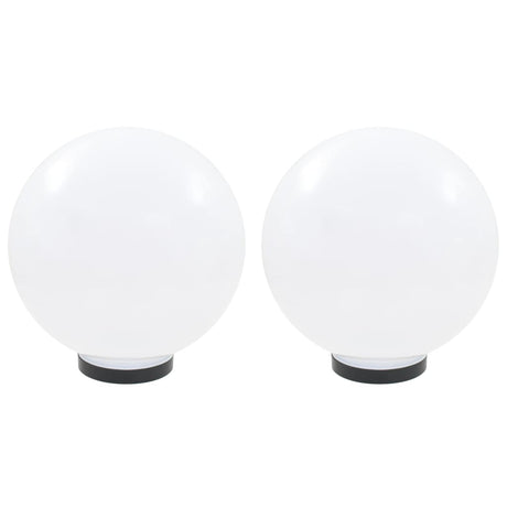 LED Bowl Lamps 2 pcs Spherical 30 cm PMMA