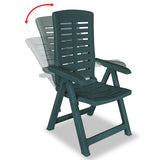 7 Piece Outdoor Dining Set Plastic Green