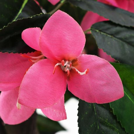 Artificial Rhododendron Plant with Pot 155 cm Green and Pink