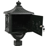 Pedestal Letterbox Aluminium Vintage Style Rustproof Green