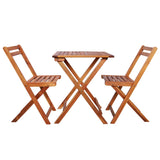 3 Piece Folding Bistro Set Solid Acacia Wood