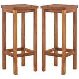 Bar Chairs 2 pcs Solid Acacia Wood