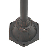 Garden Post Light E27 220 cm Aluminium 2-Lantern Bronze