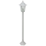 Garden Post Lights 6 pcs E27 110 cm Aluminium White