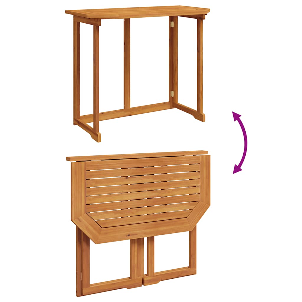 Bistro Table 90x50x75 cm Solid Acacia Wood