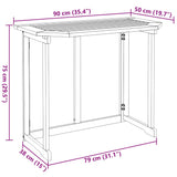 Bistro Table 90x50x75 cm Solid Acacia Wood