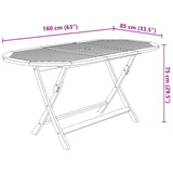7 Piece Folding Outdoor Dining Set Solid Acacia Wood