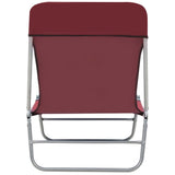 Folding Sun Loungers 2 pcs Steel and Fabric Red