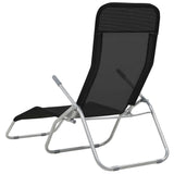 Folding Sun Loungers 2 pcs Textilene Black