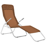 Folding Sun Loungers 2 pcs Textilene Taupe