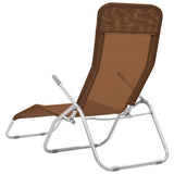 Folding Sun Loungers 2 pcs Textilene Taupe