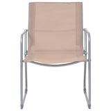 4 Piece Garden Lounge Set Fabric & Steel Taupe
