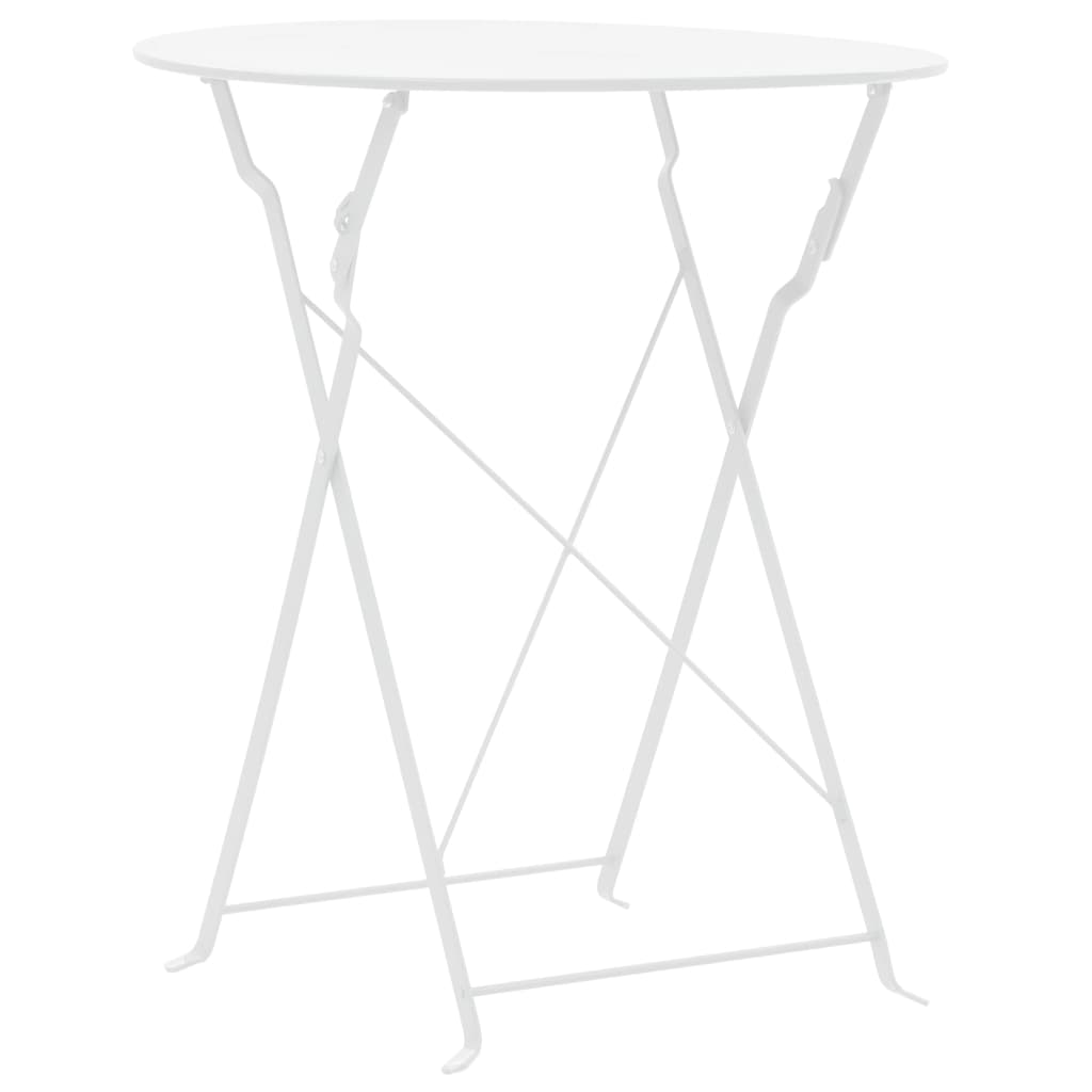 3 Piece Bistro Set Steel White