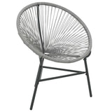 Garden Moon Chair Poly Rattan Grey