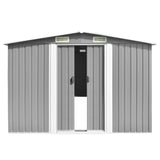 Garden Shed 257x298x178 cm Metal Grey