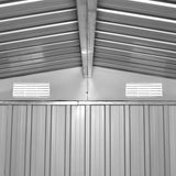 Garden Shed 257x298x178 cm Metal Grey