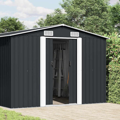 Garden Shed 257x392x181 cm Metal Anthracite