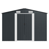 Garden Shed 257x392x181 cm Metal Anthracite