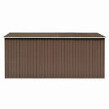 Garden Shed 257x392x181 cm Metal Brown