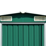 Garden Shed 257x489x181 cm Metal Green