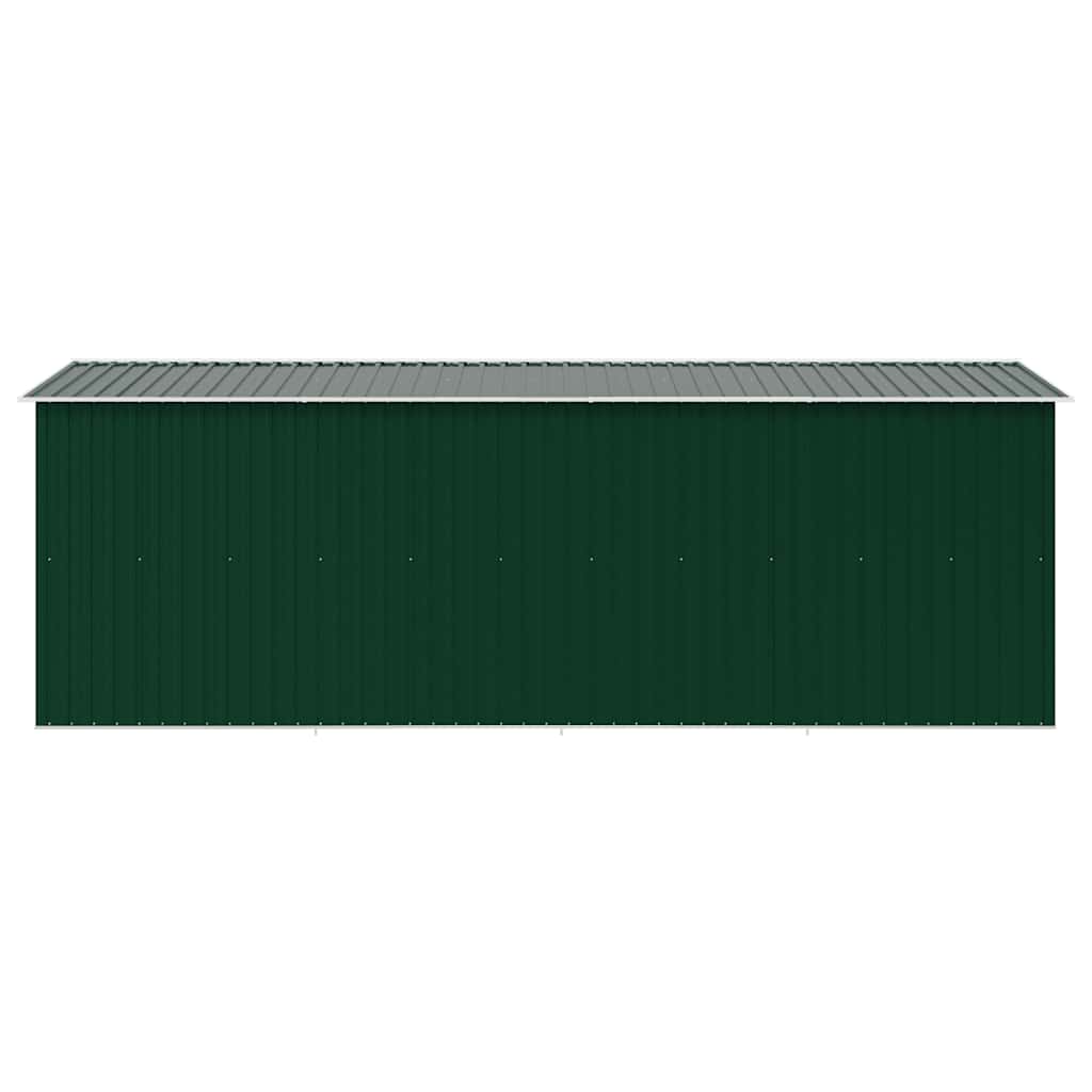 Garden Shed 257x489x181 cm Metal Green