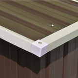 Garden Shed 257x489x181 cm Metal Brown