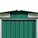 Garden Shed 257x580x181 cm Metal Green