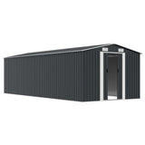 Garden Shed 257x580x181 cm Metal Anthracite