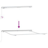 Awning Manual White 3.5 x 2.5 m Metal