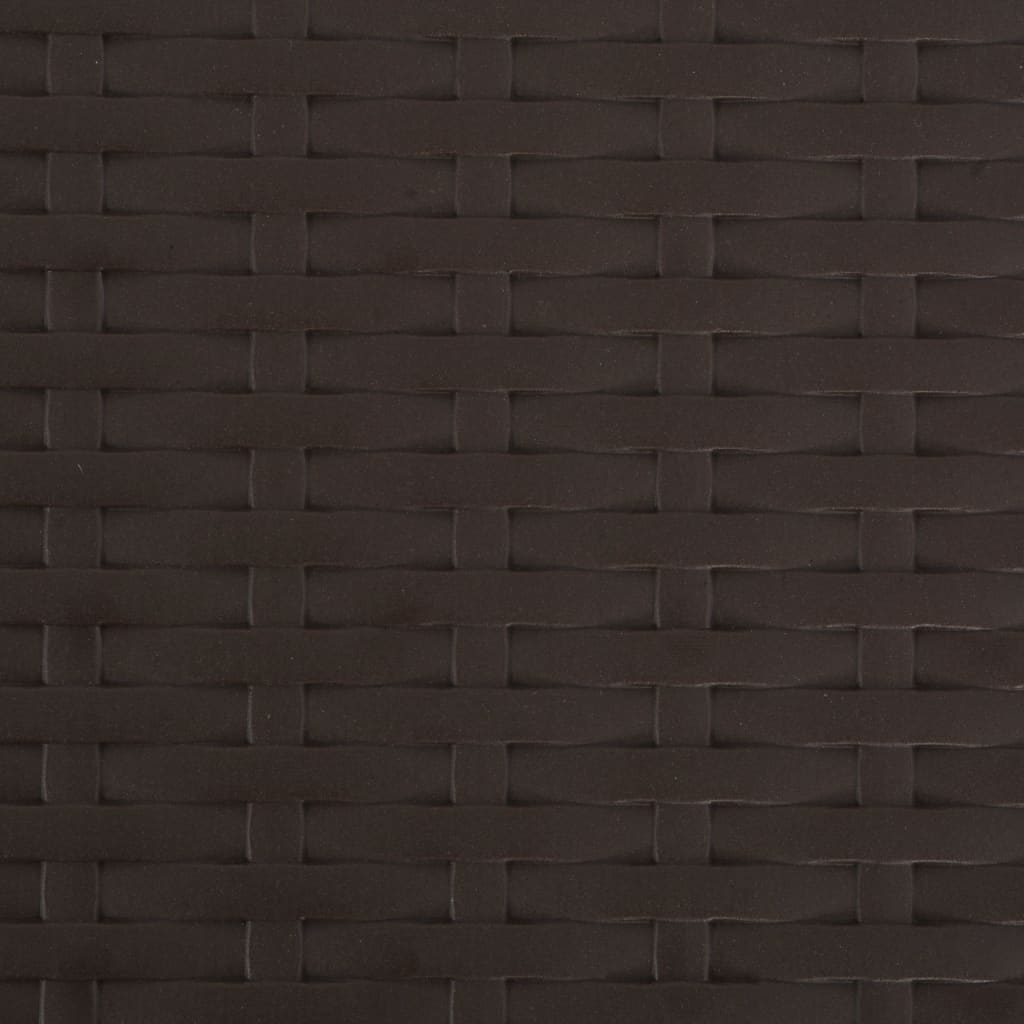 Folding Bar Chairs 2 pcs HDPE and Steel Brown Rattan Look