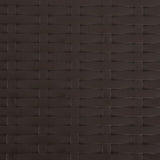 Folding Bar Chairs 2 pcs HDPE and Steel Brown Rattan Look