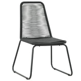 Outdoor Chairs 2 pcs Poly Rattan Black