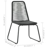 Outdoor Chairs 2 pcs Poly Rattan Black