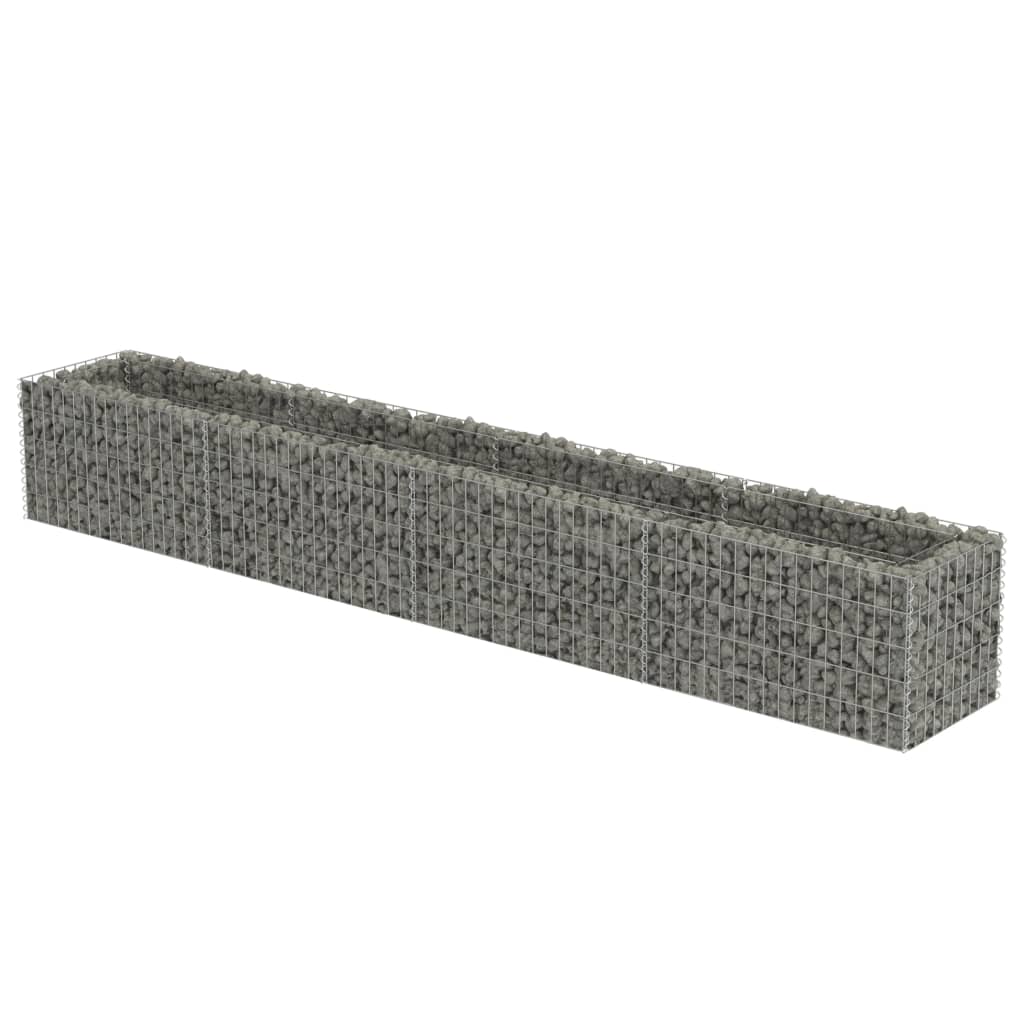 Gabion Raised Bed Galvanised Steel 360x50x50 cm