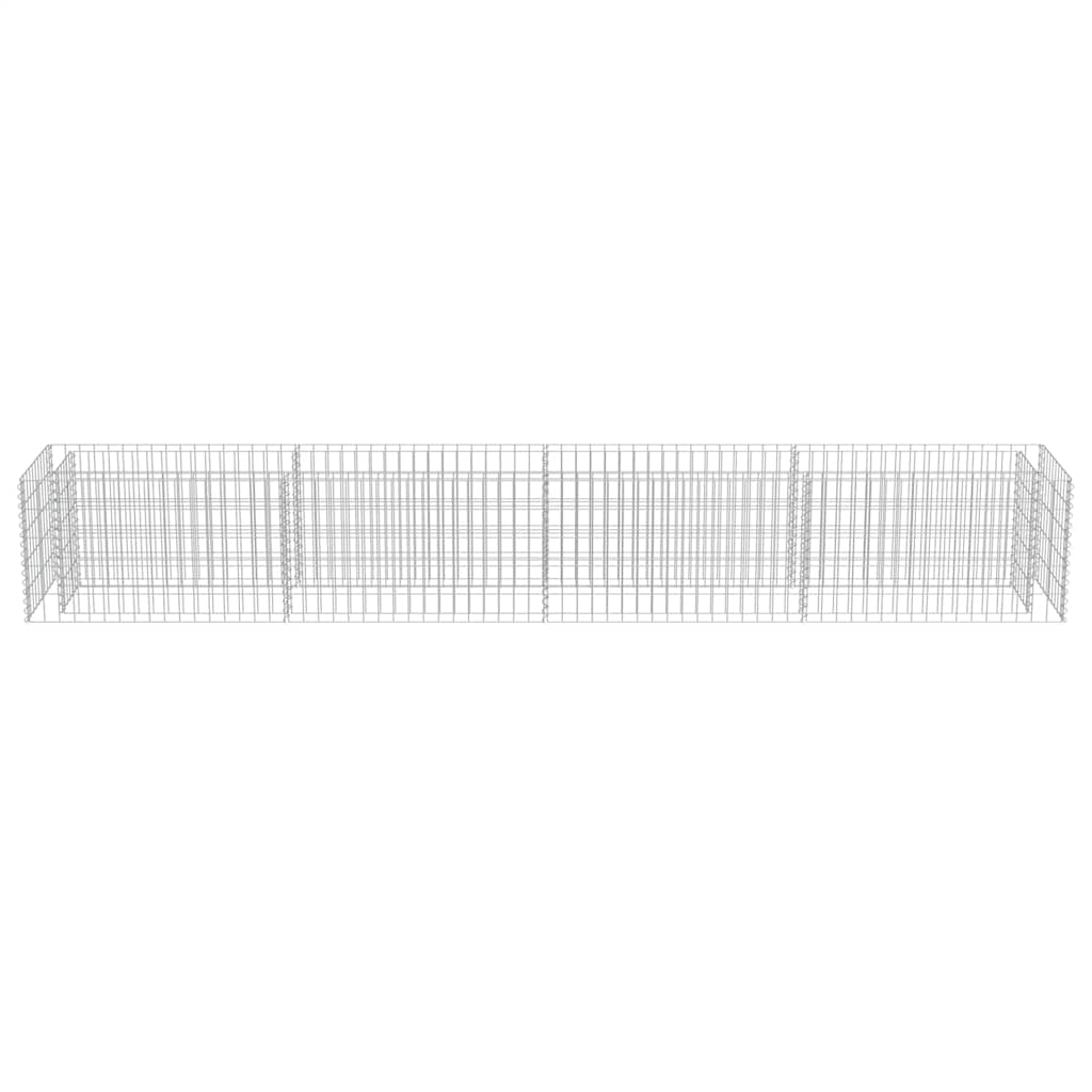 Gabion Raised Bed Galvanised Steel 360x50x50 cm