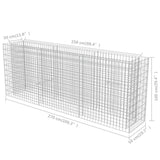 Gabion Raised Bed Galvanised Steel 270x50x100 cm