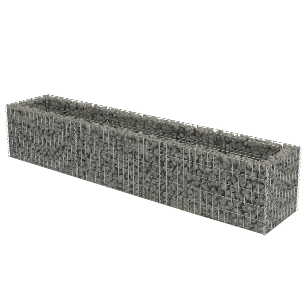 Gabion Raised Bed Galvanised Steel 270x50x50 cm