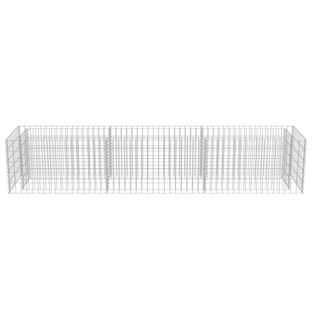 Gabion Raised Bed Galvanised Steel 270x50x50 cm