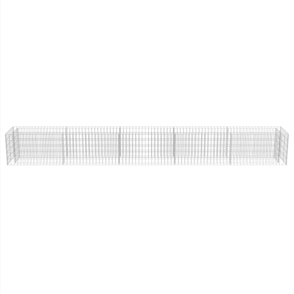 Gabion Raised Bed Galvanised Steel 450x50x50 cm