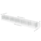 Gabion Raised Bed Galvanised Steel 540x50x50 cm