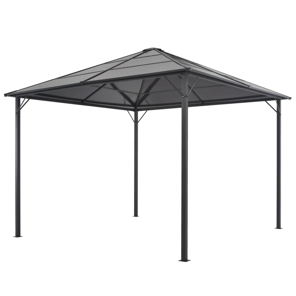 Gazebo with Roof Aluminium 3x3 m Anthracite