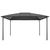 Gazebo with Roof Aluminium 4x3x2.6 m Black