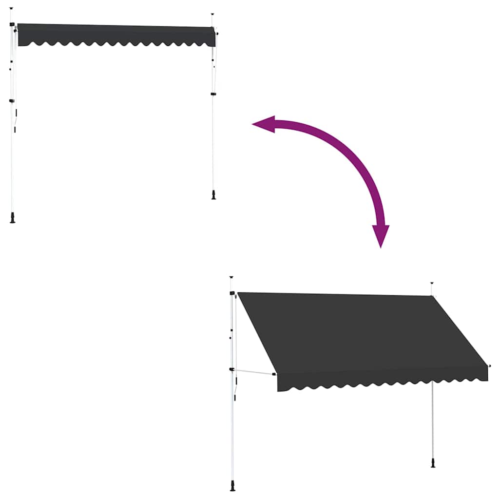 Manual Retractable Awning 350 cm Anthracite