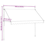 Manual Retractable Awning 350 cm Anthracite