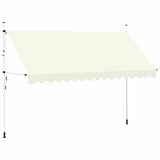 Manual Retractable Awning 400 cm Cream