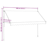 Manual Retractable Awning 400 cm Cream