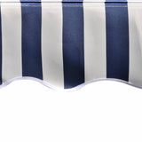 Awning Top Sunshade Canvas Blue & White 350x250 cm