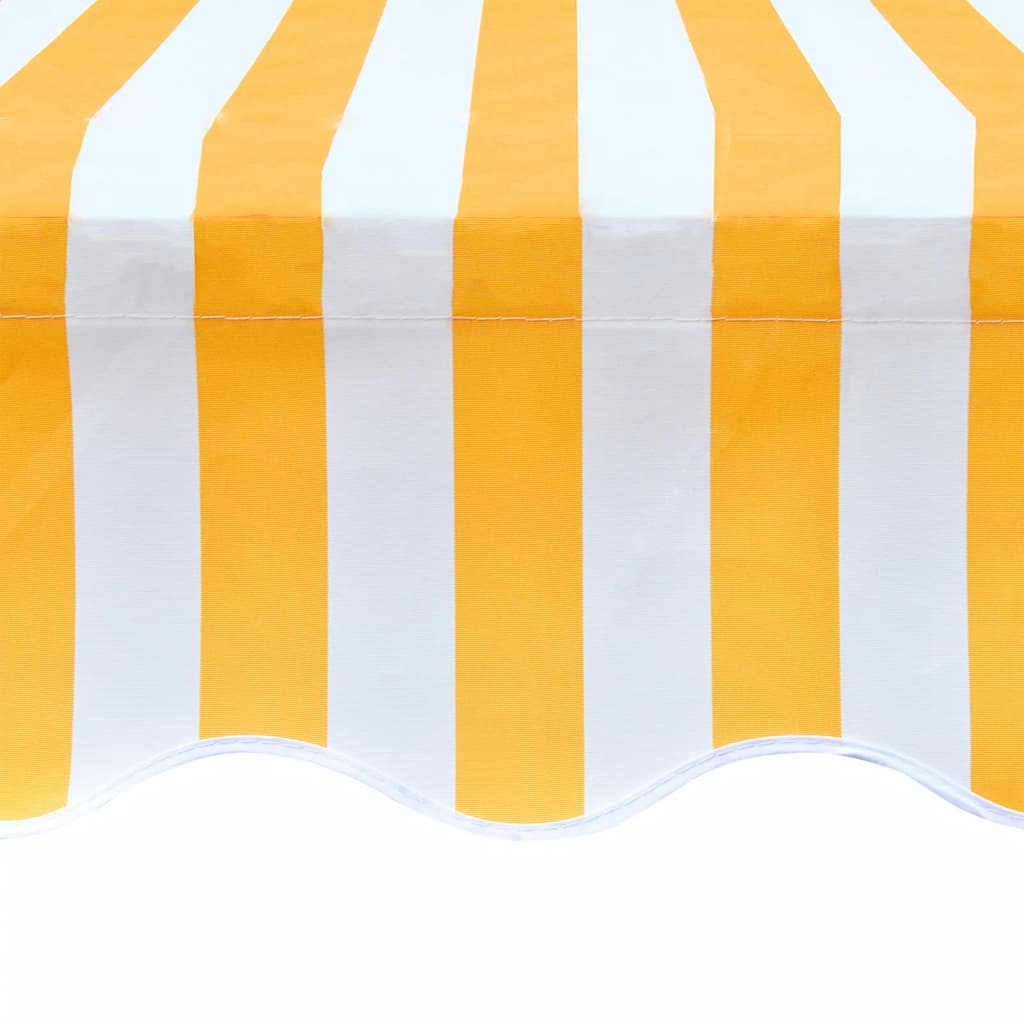 Awning Top Sunshade Canvas Orange & White 350x250 cm